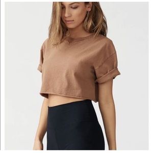 Joah brown distressed t shirt brown